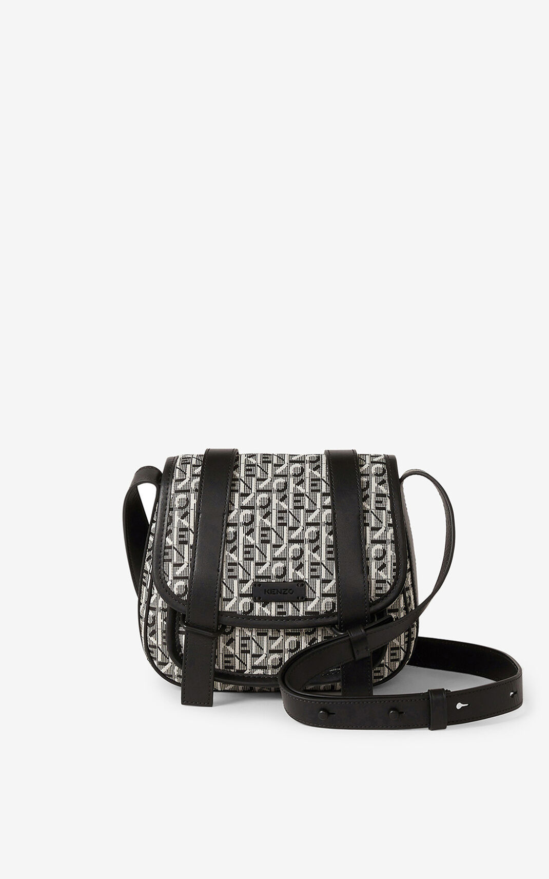 Bolsa Shopper Kenzo Courier small jacquard Feminino - Cinzentas | 836ZFIXEJ